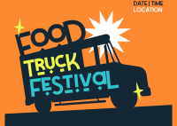 Food Truck Festival Postcard