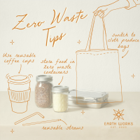 Zero Waste Tips Instagram Post Image Preview