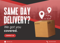 Express Delivery Package Postcard Design