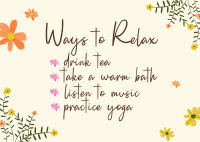 Ways to relax Postcard