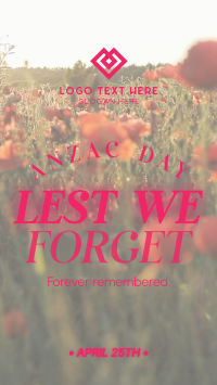 Red Poppy Lest We Forget Instagram Reel Image Preview