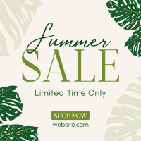 Summer Monstera Leaf Sale Instagram Post