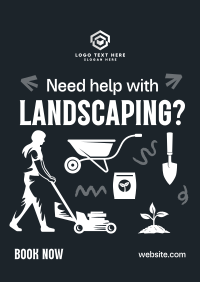 Flatlay Landscaping Service Poster Design