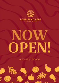 Now Open Vegan Restaurant Flyer