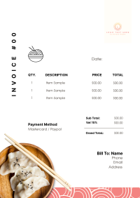 Ramen Bar Invoice