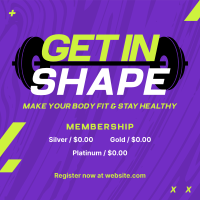 Power Gym Membership Instagram Post Design