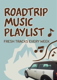 Roadtrip Music Playlist Poster