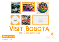 Travel to Colombia Postage Stamps Postcard