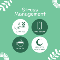 Stress Management Tips Instagram Post