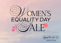 Minimalist Women's Equality Sale Postcard