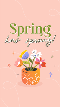 Spring Flower Pot Instagram Story