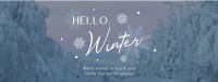 Minimalist Winter Greeting Facebook Cover