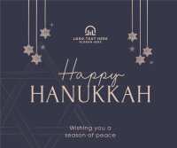 Simple Hanukkah Greeting Facebook Post