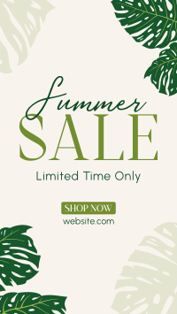 Summer Monstera Leaf Sale TikTok Video