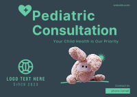 Pediatric Bunny Postcard