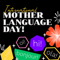 Quirky International Mother Language Day Linkedin Post