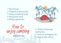 How to enjoy camping Postcard