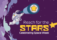 Space Week Fairytale Postcard Design