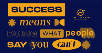 Quirky Success Quote Facebook Ad