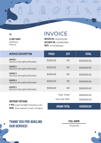 Multi Cleaning Service Invoice Image Preview