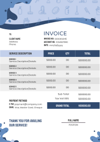 Multi Cleaning Service Invoice