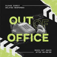 Grungy Out Of Office Instagram Post Image Preview