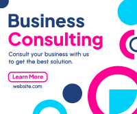 Abstract and Shapes Business Consult Facebook Post