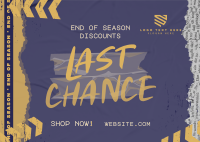 Grunge End Of Season Sale Postcard