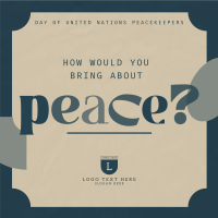 Contemporary United Nations Peacekeepers Linkedin Post Design