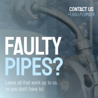 Faulty Pipes Instagram Post Design