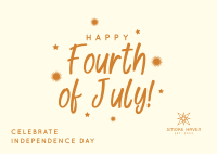 Sparkling Fourth of July Postcard