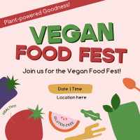 Blocky Vegan Food Fest Instagram Post