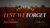 Red Poppy Lest We Forget Facebook Event Cover