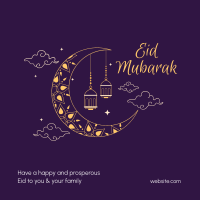 Magical Moon Eid Mubarak Linkedin Post