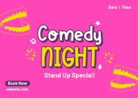 Comedy Night Postcard