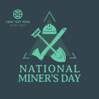 Miner's Day Badge Instagram Post Design