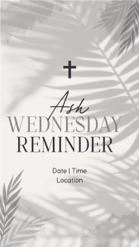 Ash Wednesday Reminder Instagram Story