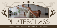 Rustic Pilates Class Twitter Post