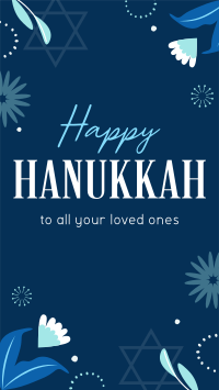 Elegant Hanukkah Night Facebook Story