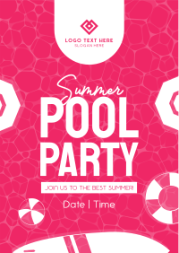 Summer Pool Party Flyer