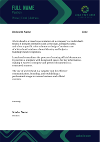 Diamond Curvy Edges Letterhead