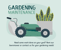 Garden Lawnmower Facebook Post