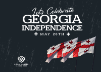 Let's Celebrate Georgia Independence Postcard Image Preview