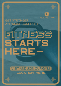 Geometric Fitness Gym Poster