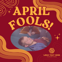 Groovy April Fools Greeting Instagram Post