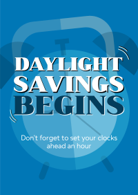 Playful Daylight Savings Poster