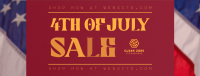 Minimalist 4th of July Sale Facebook Cover Image Preview