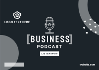 Business Podcast Postcard