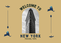 New York Travel  Postcard