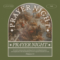 Rustic Prayer Night Linkedin Post Design